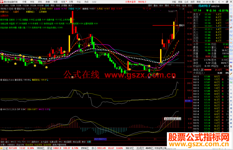 通达信看透主力——蕴含股道之精华副图无未来 贴图